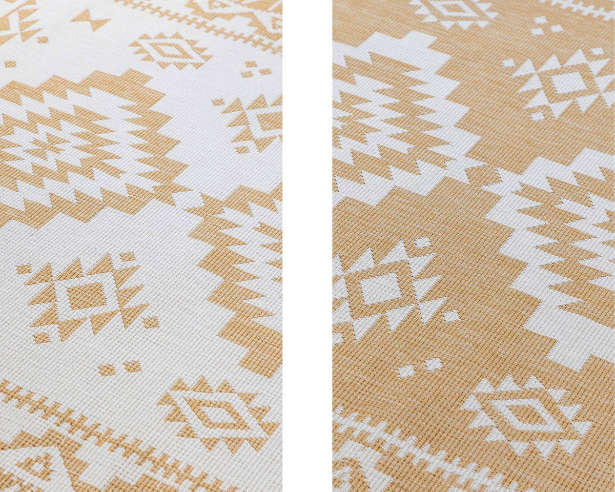 OUTDOORTEPPICH 120/170 cm Gemini Weiß, Honig  - Weiß/Honig, Design, Kunststoff/Textil (120/170cm) - Elle Decoration