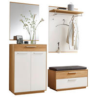 GARDEROBE 5-teilig  in 170/195/40 cm  - Eichefarben/Anthrazit, Design, Glas/Holz (170/195/40cm)