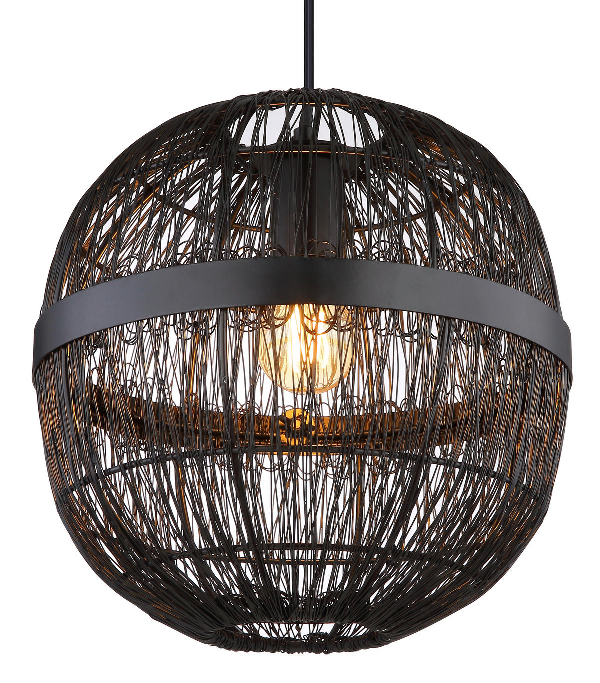 HÄNGELEUCHTE 30/120 cm  - Schwarz, Basics, Metall (30/120cm) - Globo