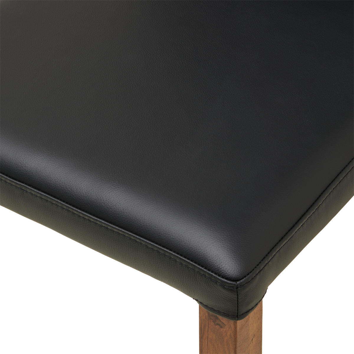STUHL  in Echtleder pigmentiert Leder  - Walnussfarben/Schwarz, MODERN, Leder (47,5/87/57,5cm) - Livetastic