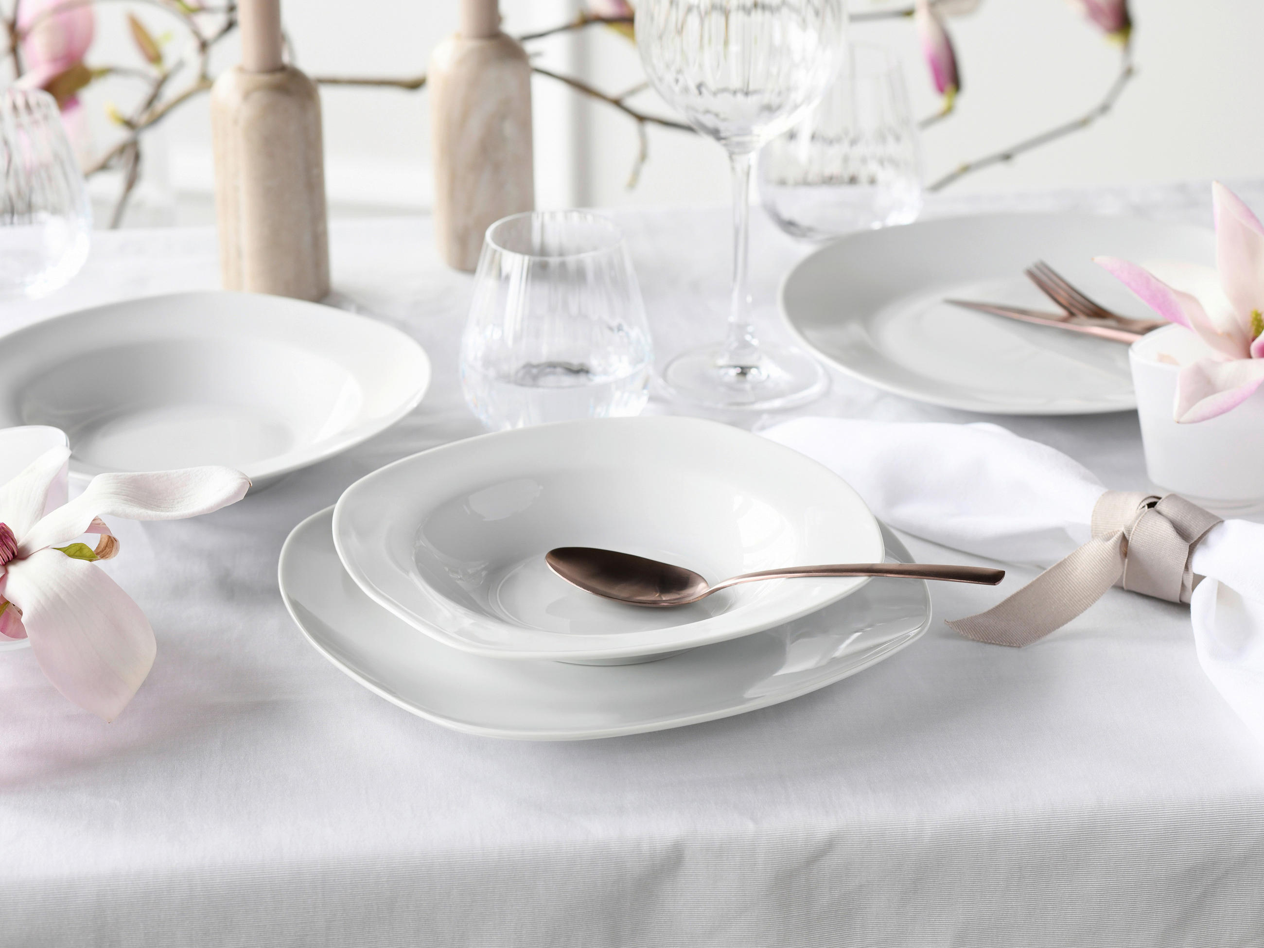 TAFELSERVICE Weiß 18-teilig Amelie  - Weiß, Basics, Keramik - Creatable