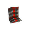 SESSELAUFLAGENSET Karo  - Dunkelgrau/Rot, Basics, Textil (50/7/120cm)