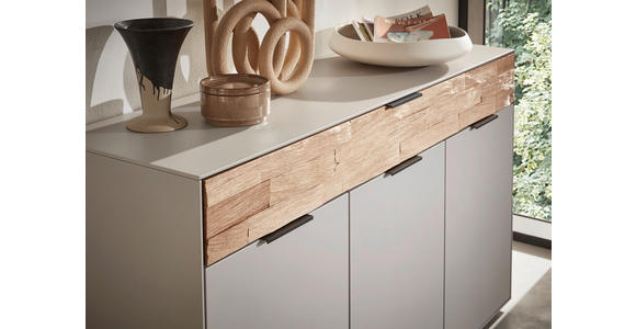 SIDEBOARD 151,9/87,9/45,2 cm  - Wildeiche/Hellgrau, Design, Holz/Holzwerkstoff (151,9/87,9/45,2cm) - Dieter Knoll