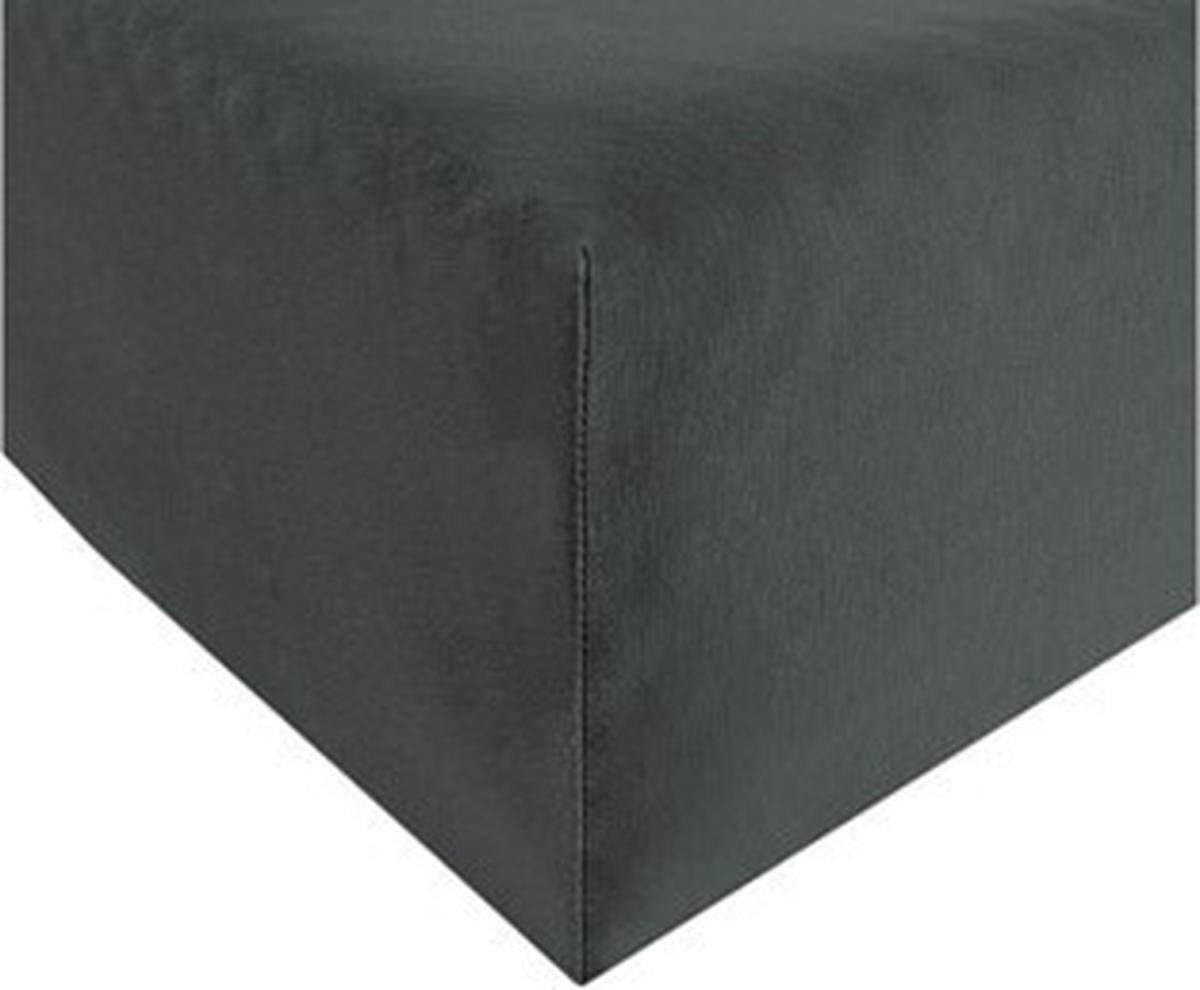 ELASTICKÉ PROSTĚRADLO, antracitová, 100/200 cm - antracitová, Basics, textil (100/200cm) - Novel