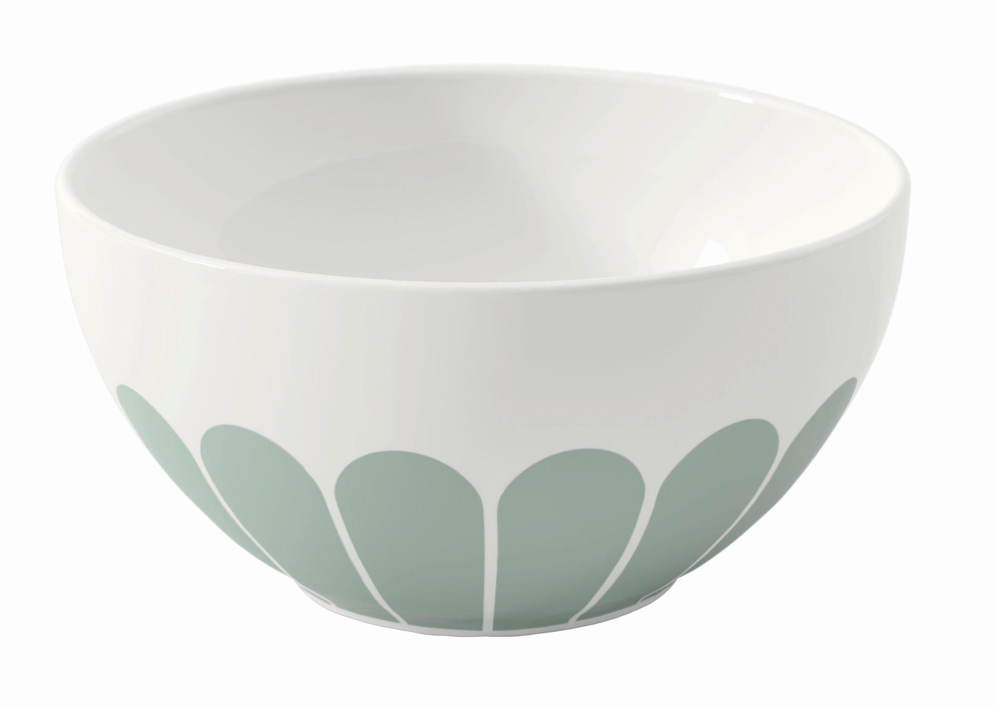 Villeroy & Boch Müslischale Fleur Vert Weiß, Salbeigrün 7 cm