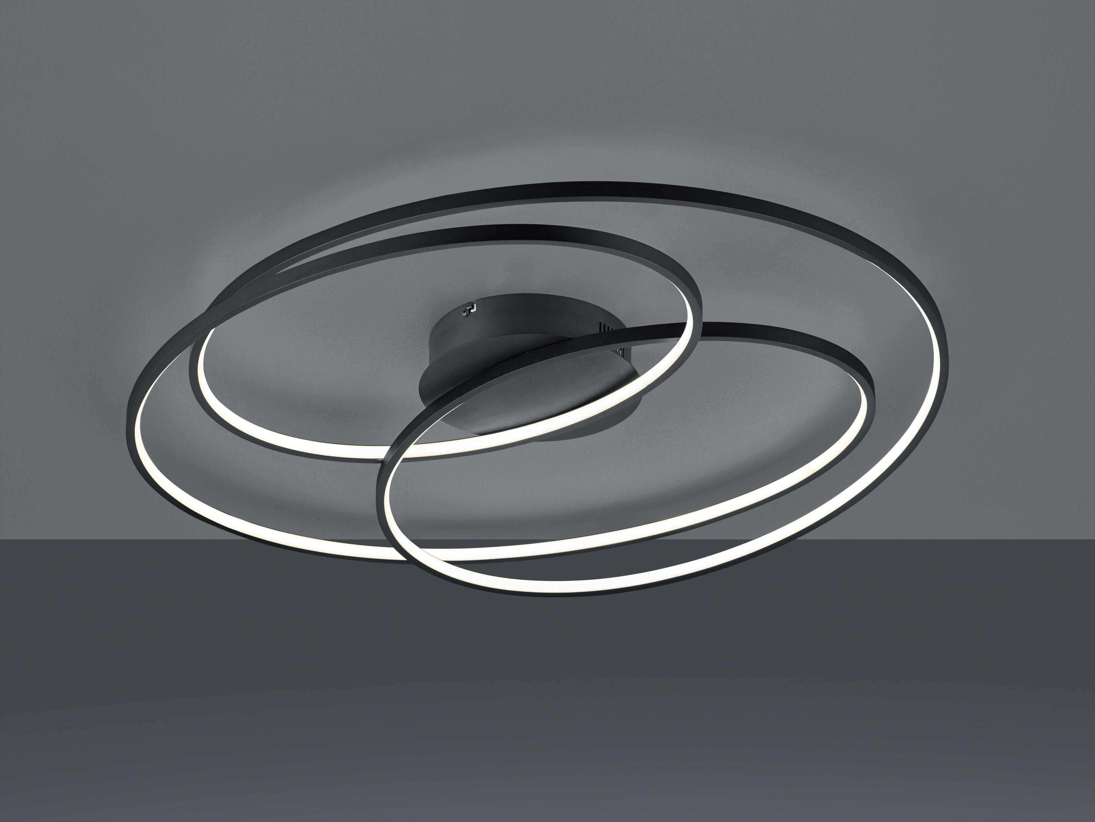 LED-DECKENLEUCHTE    80/65/14,5 cm  - Schwarz, Design, Metall (80/65/14,5cm) - Trio Leuchten