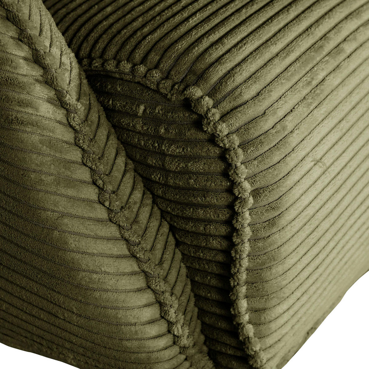 OHRENSESSEL Cord Grün  - Schwarz/Grün, Design, Textil/Metall (83/106/89cm) - Landscape