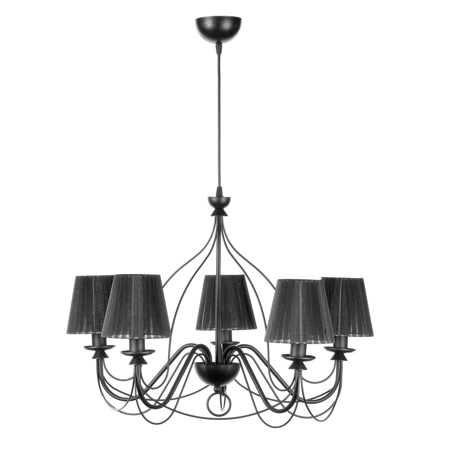 XXXLutz Kronleuchter Schwarz 65x130x65 cm
