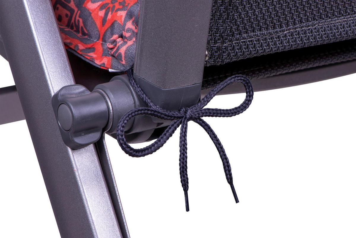 SESSELAUFLAGENSET in Grau, Rot, Hellgrau Ornament  - Rot/Hellgrau, Basics, Textil (50/7/120cm)