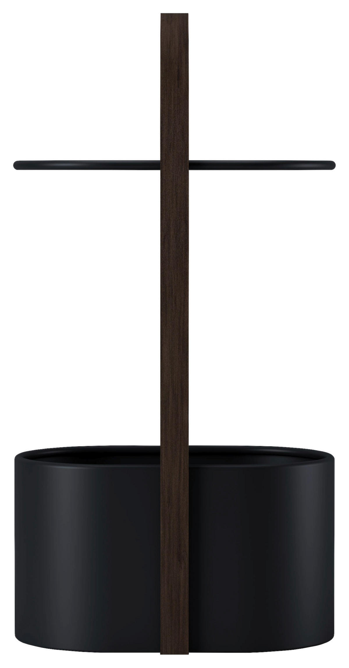 BEISTELLTISCH in Holz, Metall  - Walnussfarben/Schwarz, Design, Holz/Metall (24,1/68,9/35,3cm) - Umbra