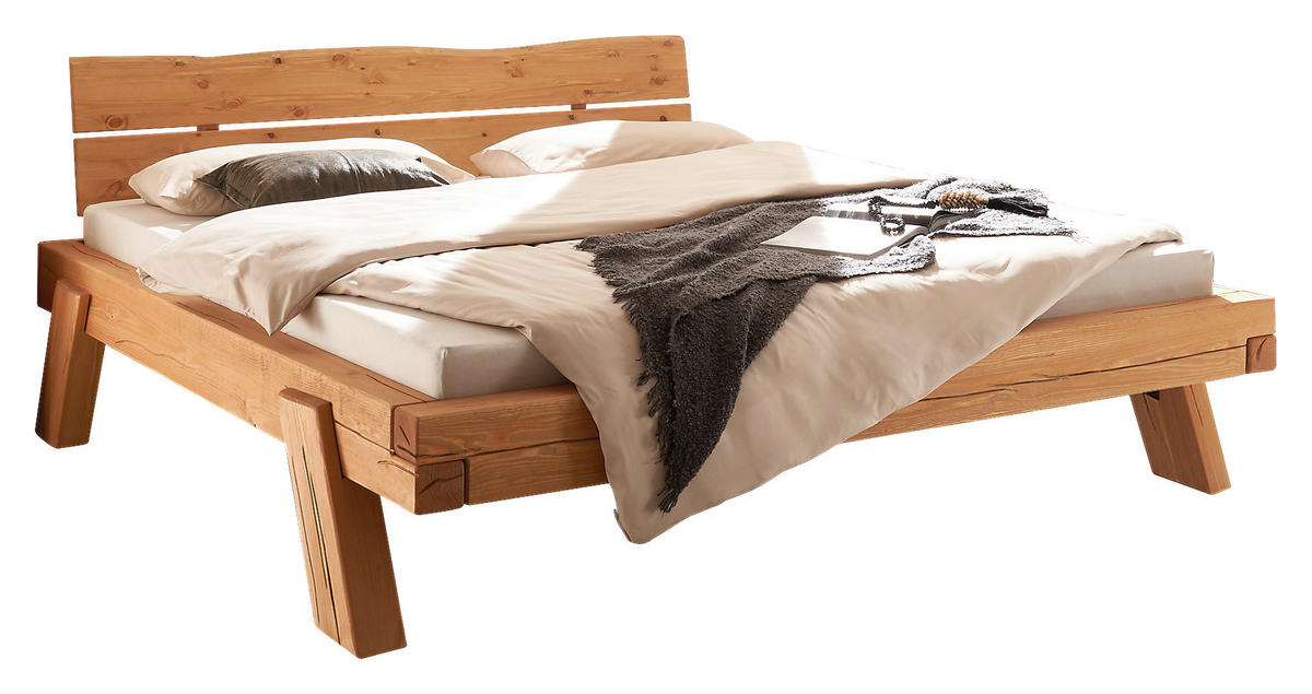 BALKENBETT 180/200 cm,  in Honigeiche,  - Honigeiche, MODERN, Holz (180/200cm) - Livetastic