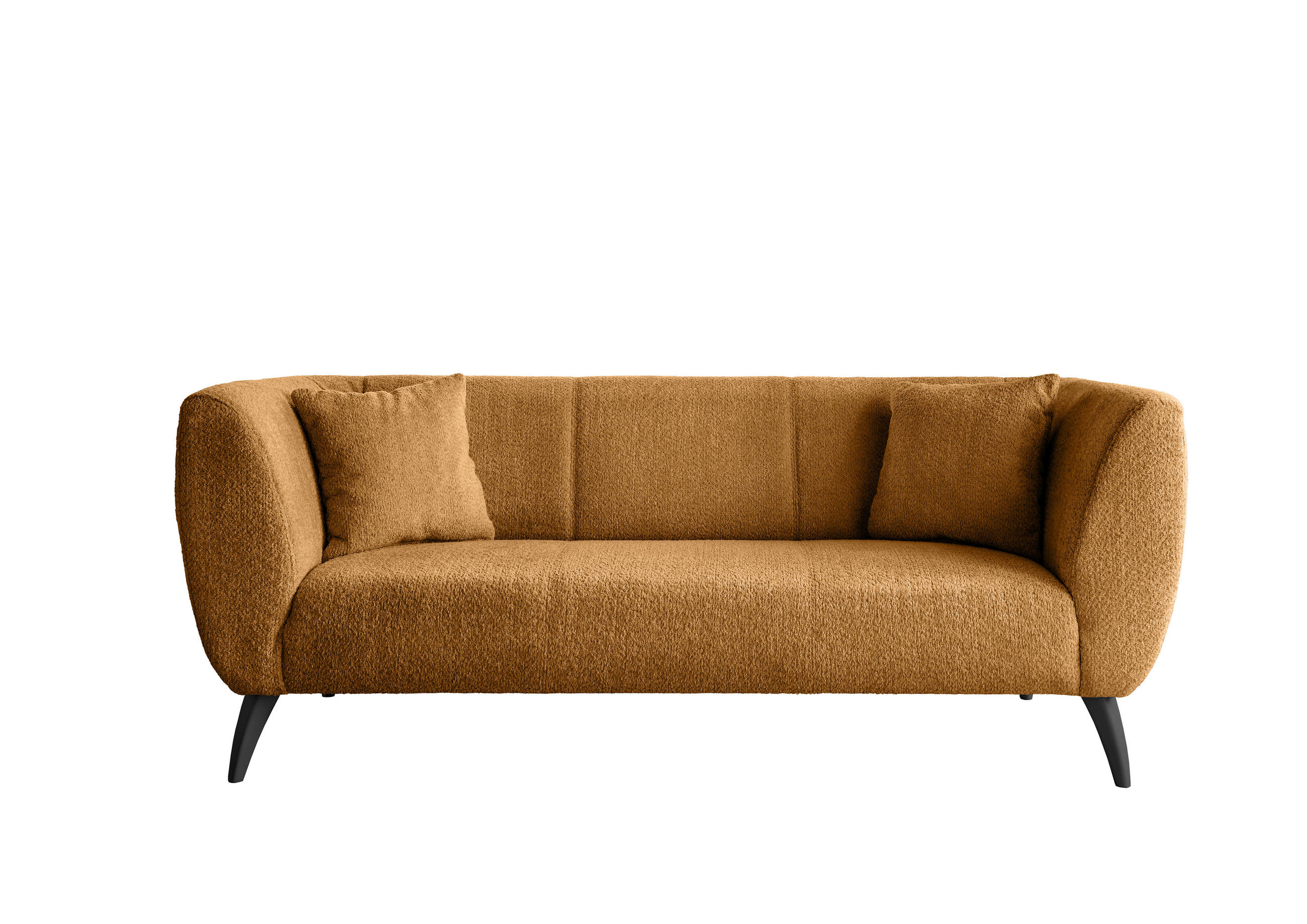 3-SITZER-SOFA in Bouclé Goldfarben - Goldfarben/Schwarz, Modern, Holz/Textil (208/83/88cm) - MID.YOU