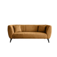 3-SITZER-SOFA in Bouclé Goldfarben  - Goldfarben/Schwarz, Modern, Holz/Textil (208/83/88cm) - MID.YOU