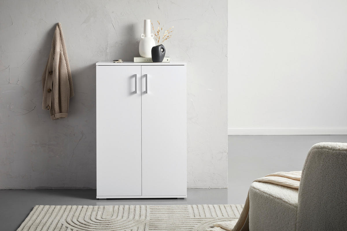 BOTNÍK, bílá, 70/106/33,4 cm - bílá/barvy hliníku, Konvenční, kompozitní dřevo/plast (70/106/33,4cm) - Xora