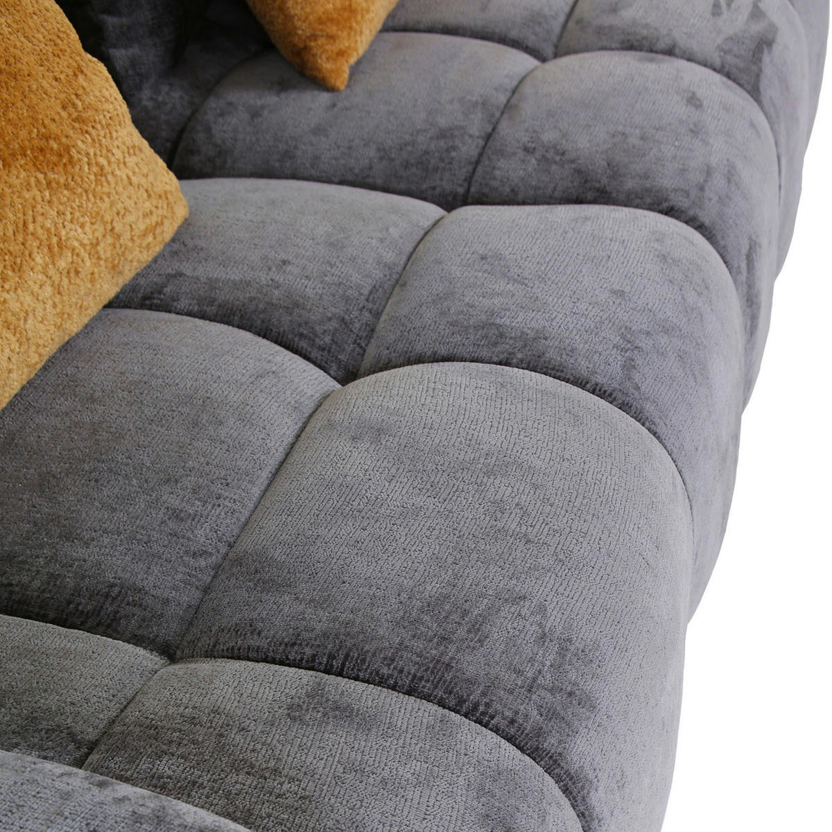 BIG SOFFA i chenille antracit  - svart/antracit, Design, textil/plast (265/67/130cm) - home24