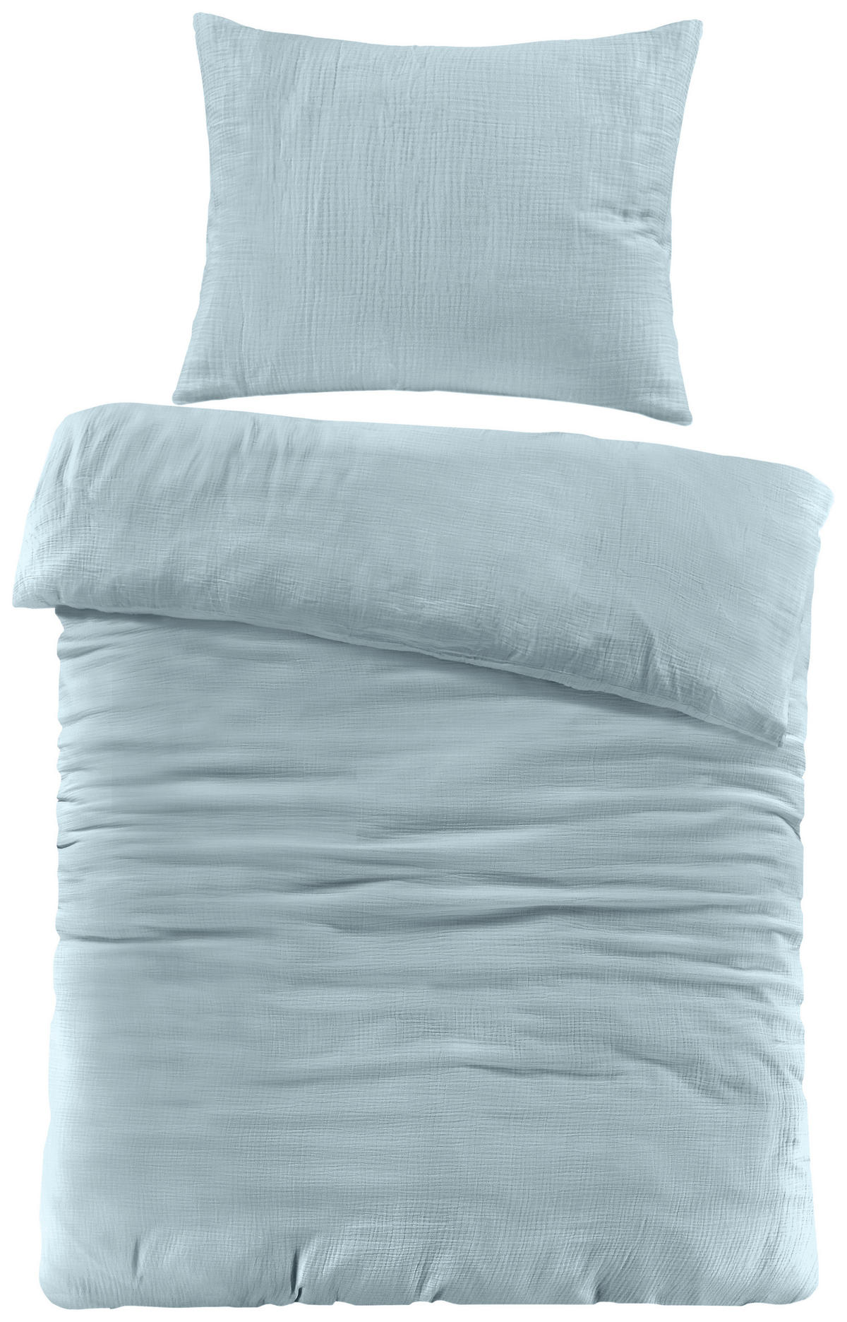 OBOUSTRANNÉ POVLEČENÍ, renforcé, mušelín, šalvějově zelená, 140/200 cm - šalvějově zelená, Basics, textil (140/200cm) - Novel