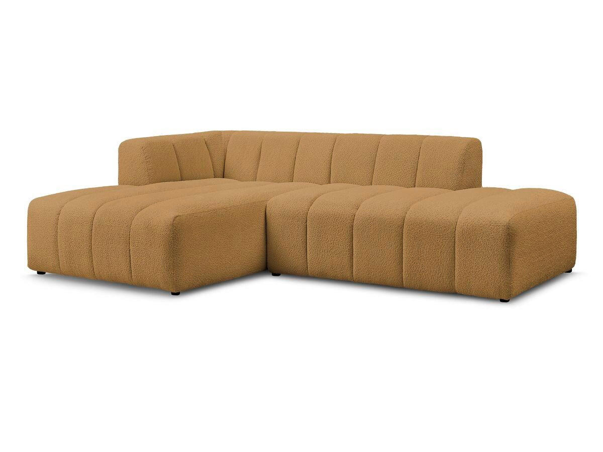 ECKSOFA  ANNECY Gelb Bouclé  - Gelb/Schwarz, MODERN, Kunststoff/Textil (170/262cm)