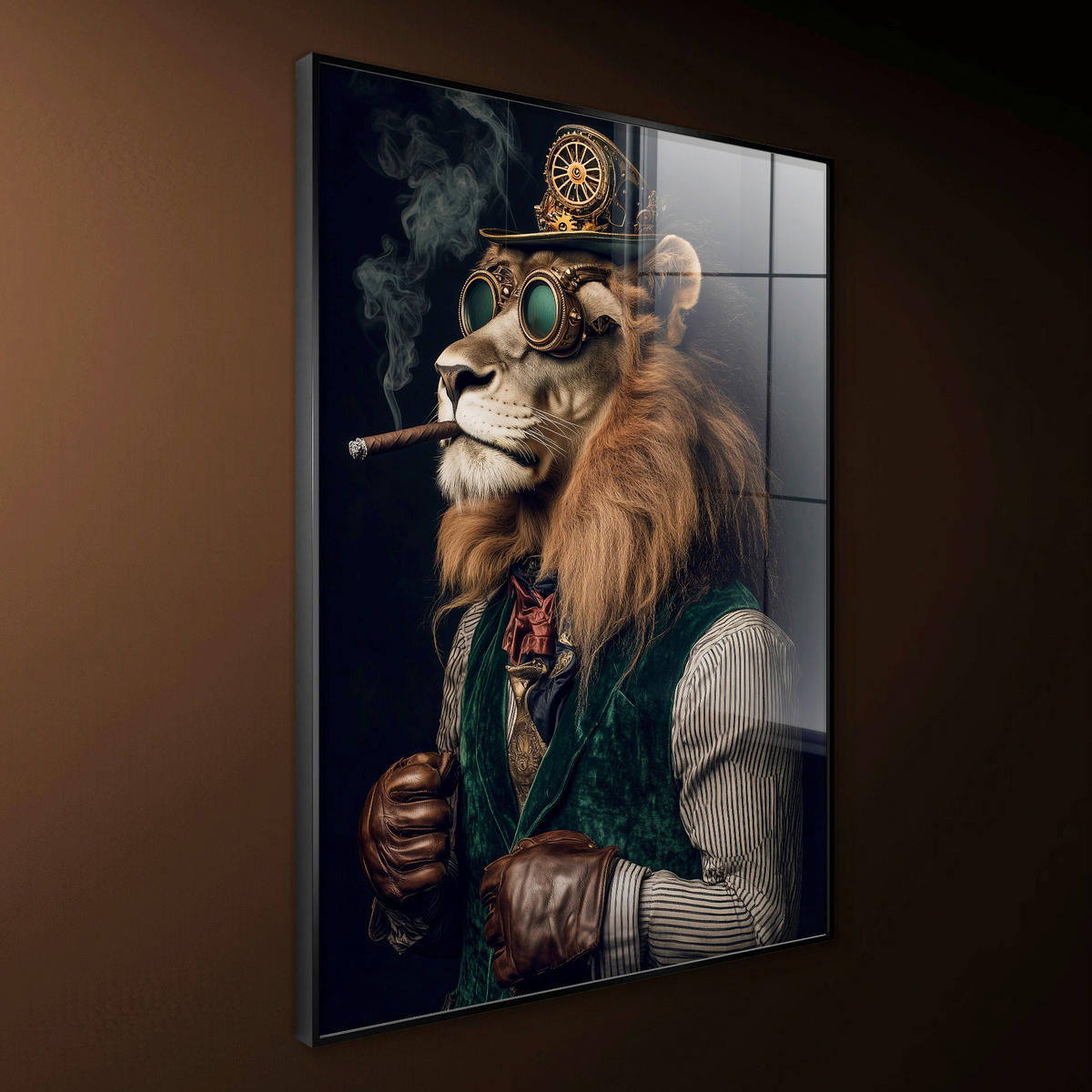 GLASBILD 80/120 cm  - Multicolor, Basics, Glas/Holz (80/120cm)