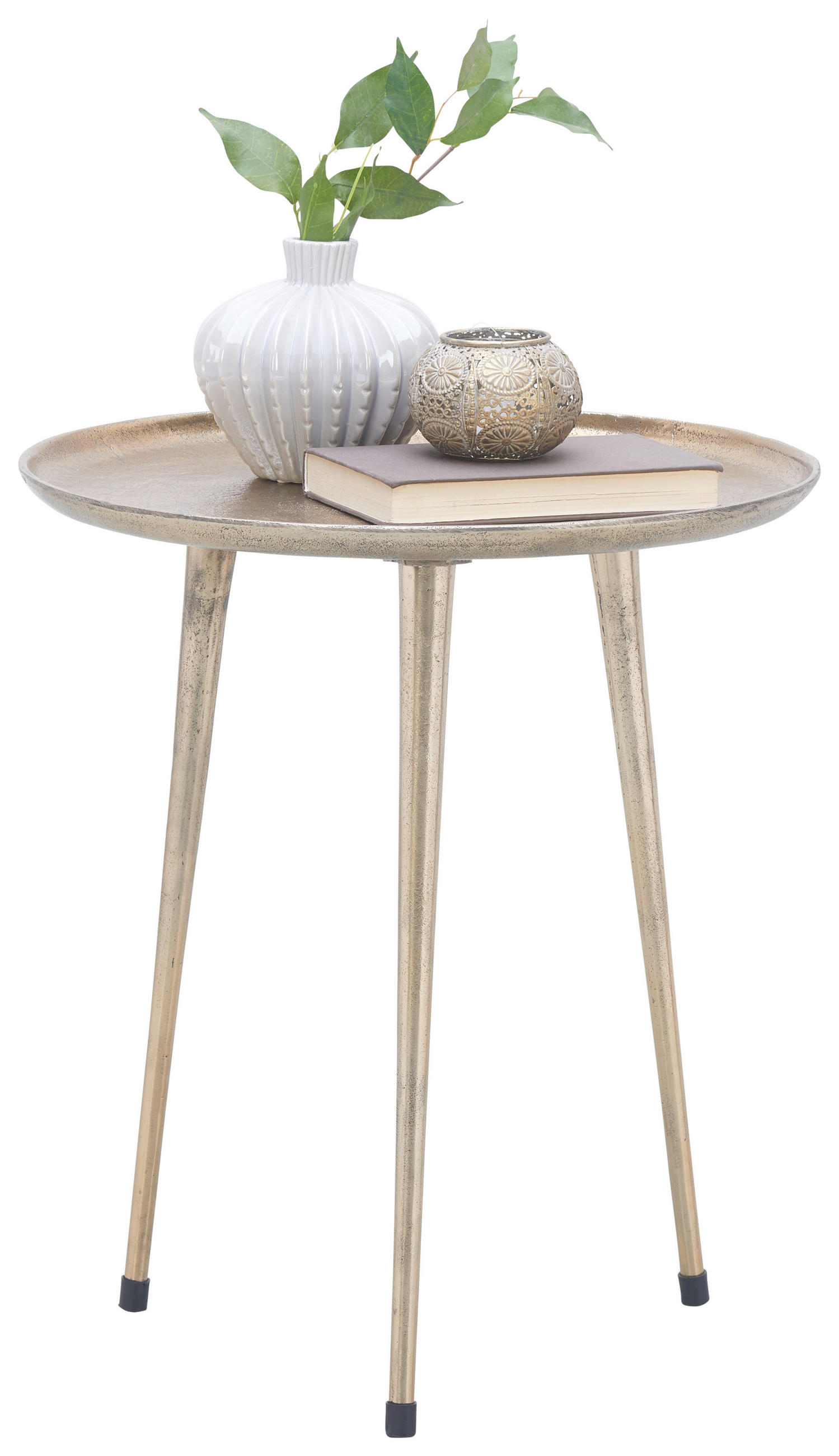 Ambia Home PRÍRUČNÝ STOLÍK, zlatá