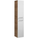 HOCHSCHRANK 30/159/32 cm  - Chromfarben/Eichefarben, MODERN, Glas/Holzwerkstoff (30/159/32cm) - Voleo