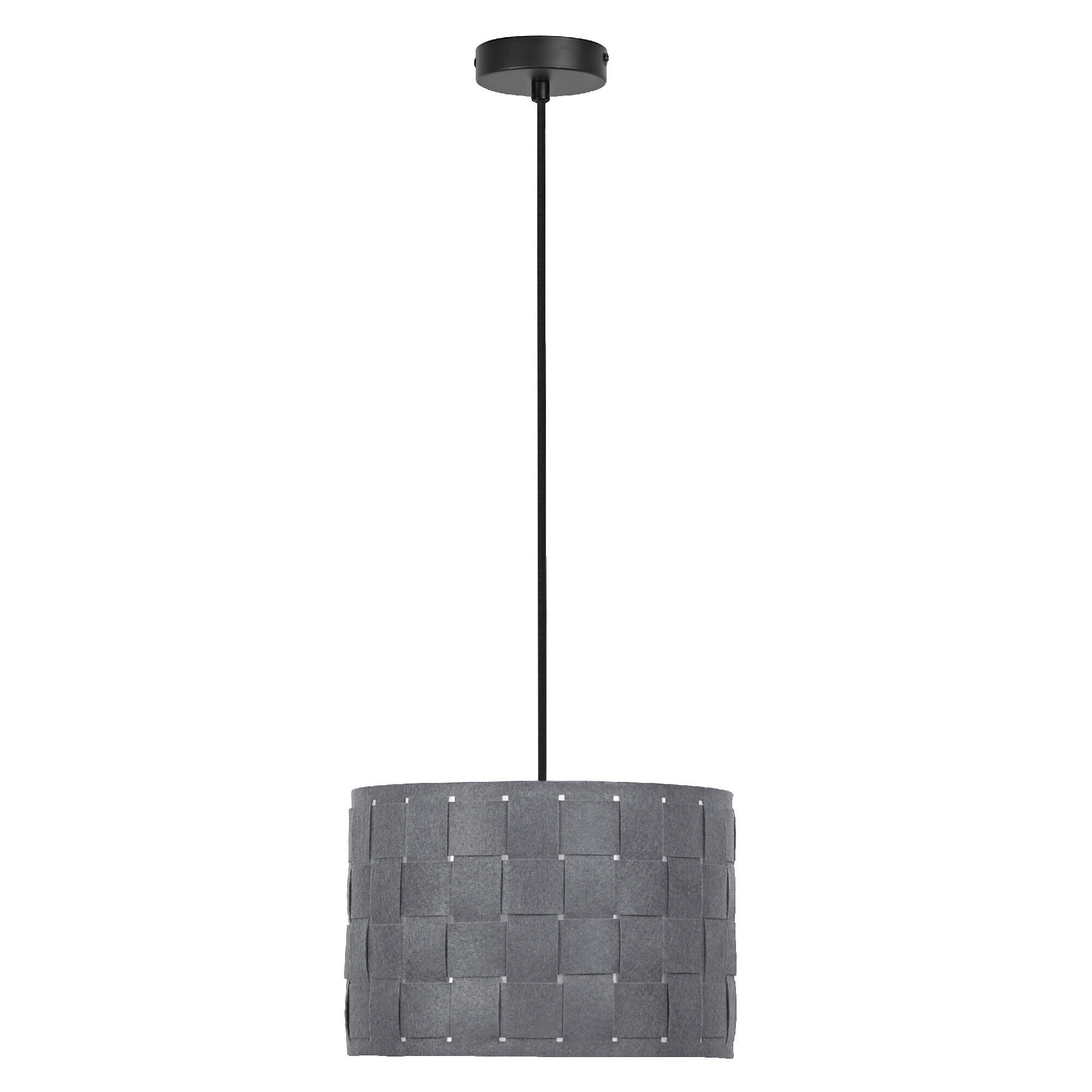 HÄNGELEUCHTE 28/121 cm  - Dunkelgrau, Basics, Naturmaterialien/Metall (28/121cm) - Osram