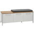 GARDEROBENBANK Eiche furniert Eichefarben, Weiß - Chromfarben/Eichefarben, MODERN, Holz/Metall (126/45/41cm) - Dieter Knoll GARDEROBENBANK Eiche furniert Eichefarben, Weiß - Chromfarben/Eichefarben, MODERN, Holz/Metall (126/45/41cm) - Dieter Knoll