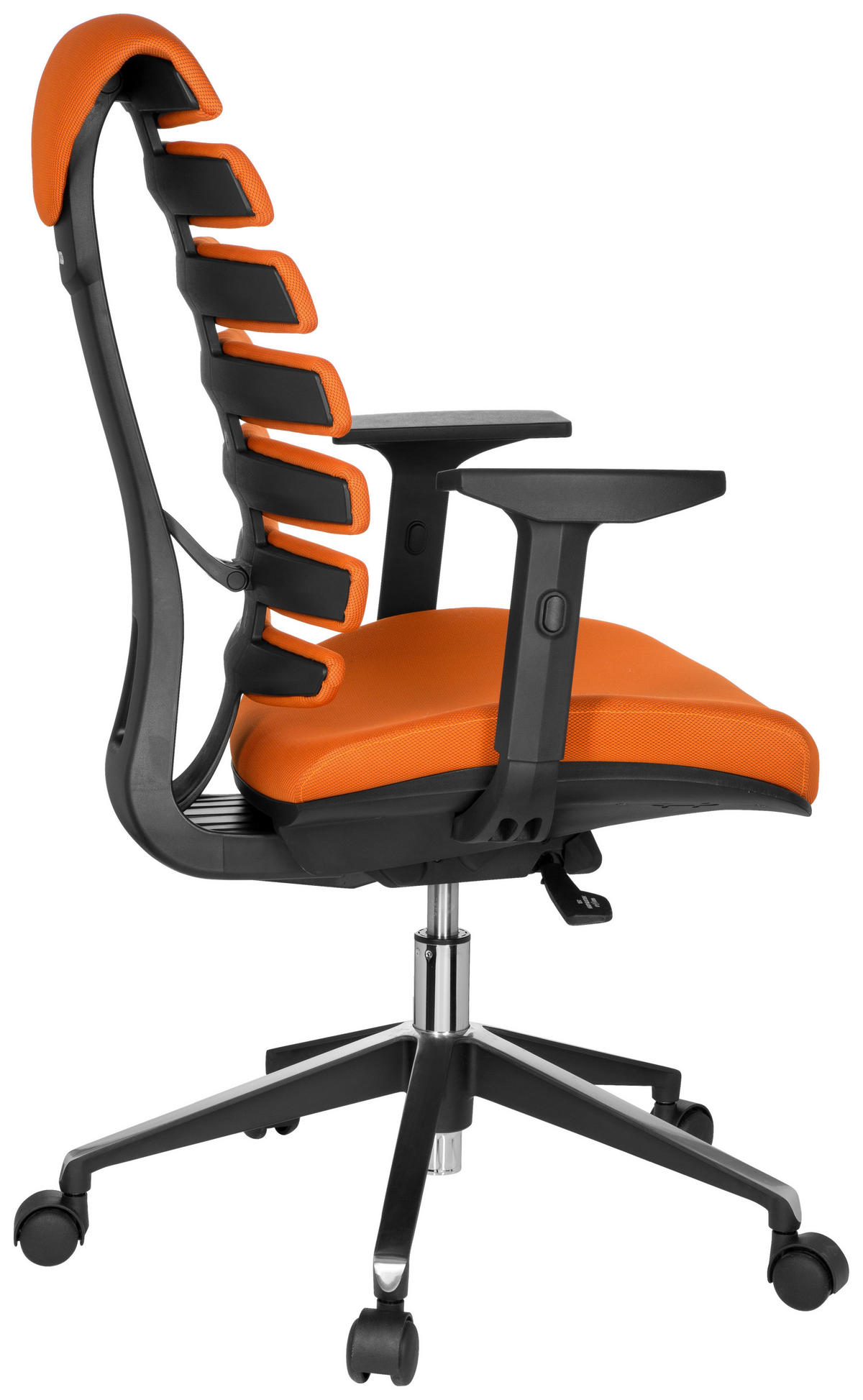 OTOČNÁ ŽIDLE, plochá tkanina, oranžová, černá - oranžová/černá, Moderní, kov/textil (65/115/50cm) - MID.YOU