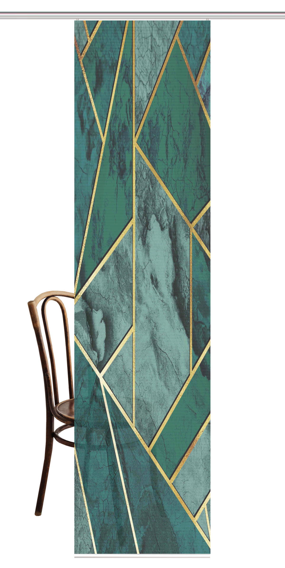 FLÄCHENVORHANG in Grün halbtransparent  - Grün, Natur, Textil (60/245cm)