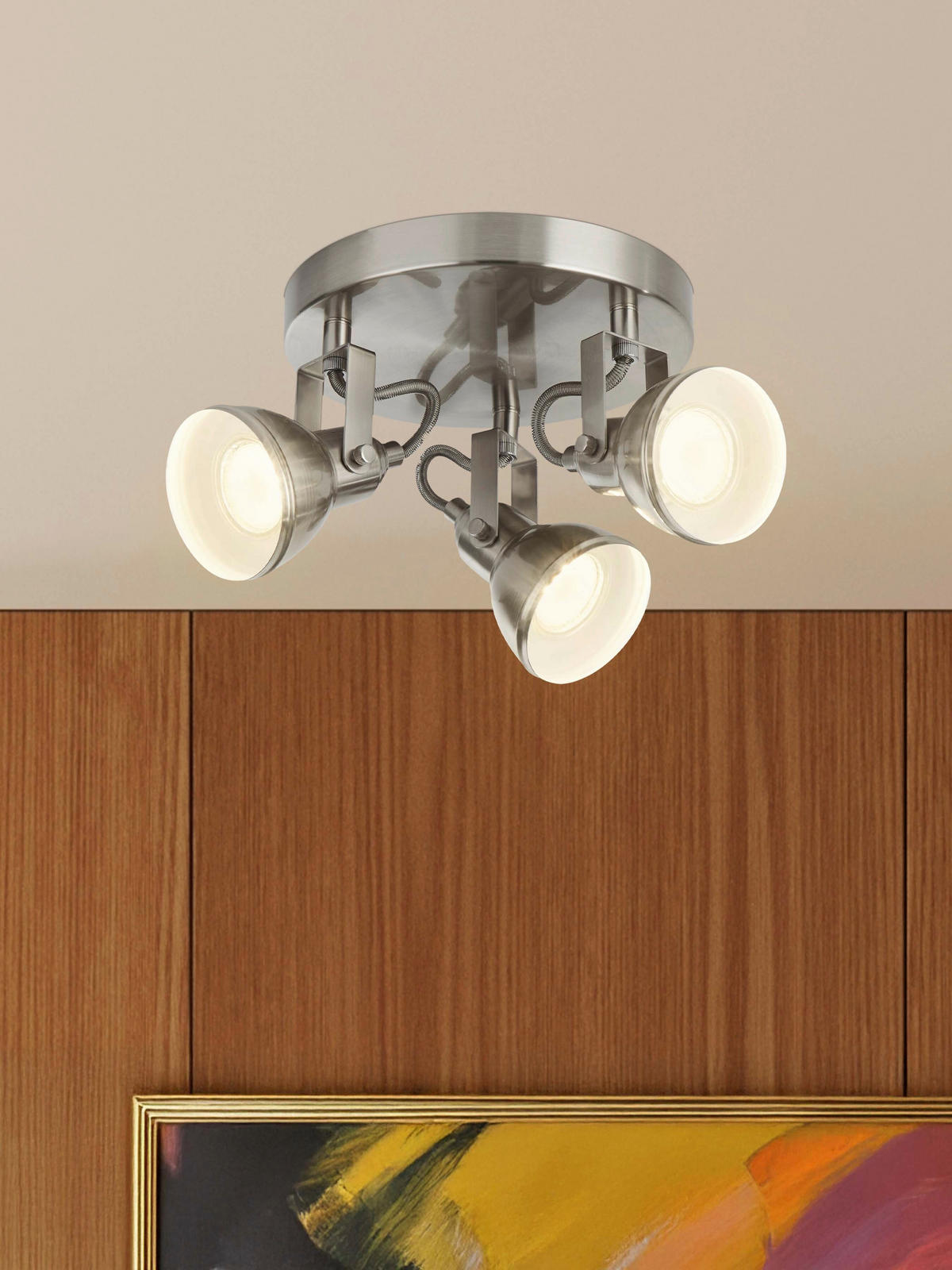 DECKENSTRAHLER Focus 30/30/17 cm  - Silberfarben, Design, Metall (30/30/17cm)