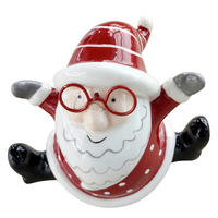MOș CRĂCIUN - alb/roșu, Trend, ceramică/metal (14,8/12/9,5cm) - X-Mas
