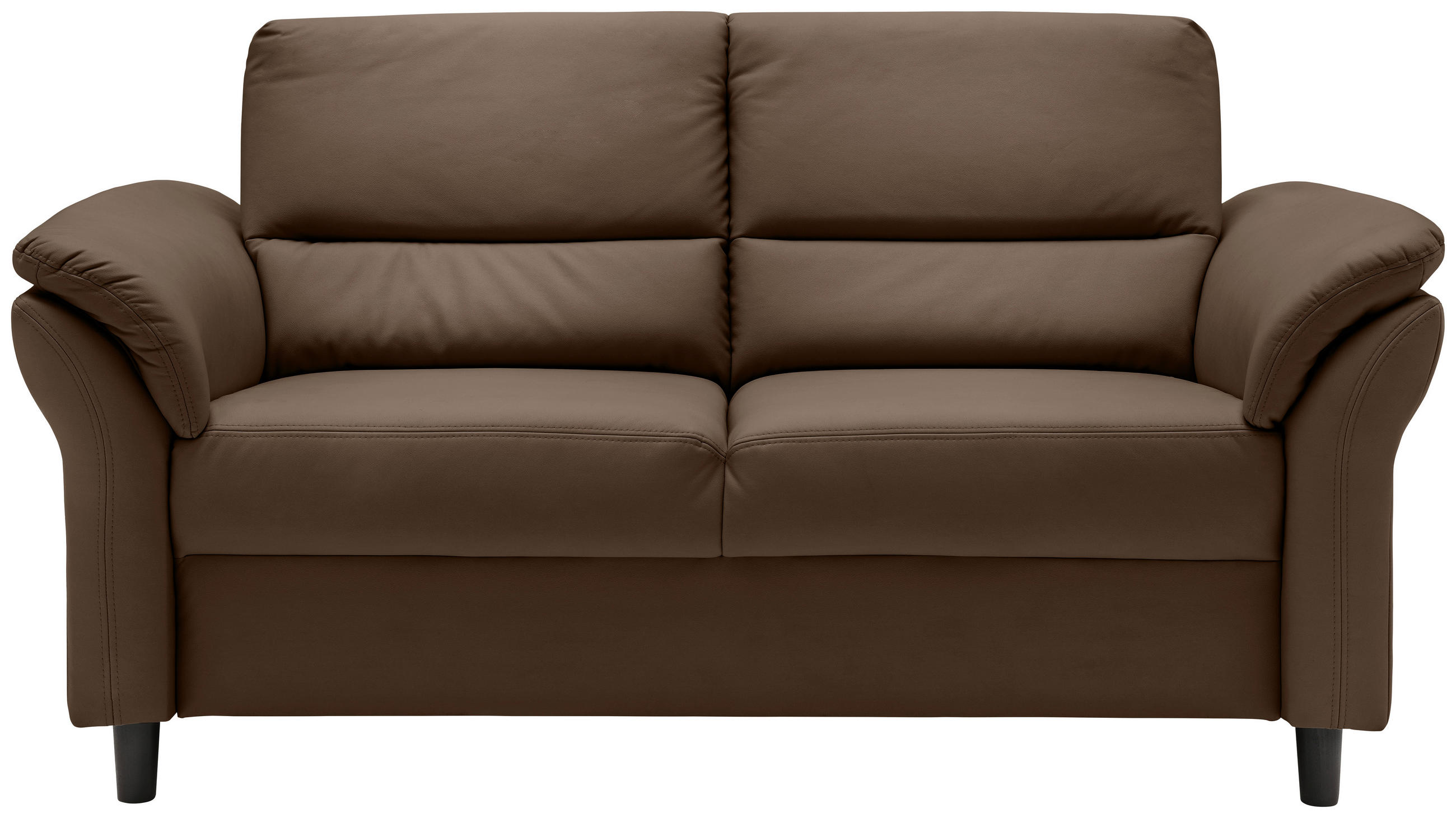 3-SITZER-SOFA Lederlook Braun  - Schwarz/Braun, MODERN, Holz/Textil (192/90/89cm) - Livetastic