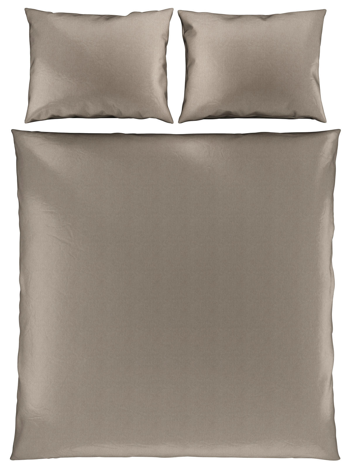 POSTELJNINA STONE WASH 200/200 cm saten rjavosiva  - rjavosiva, Konvencionalno, tekstil (200/200cm) - Novel