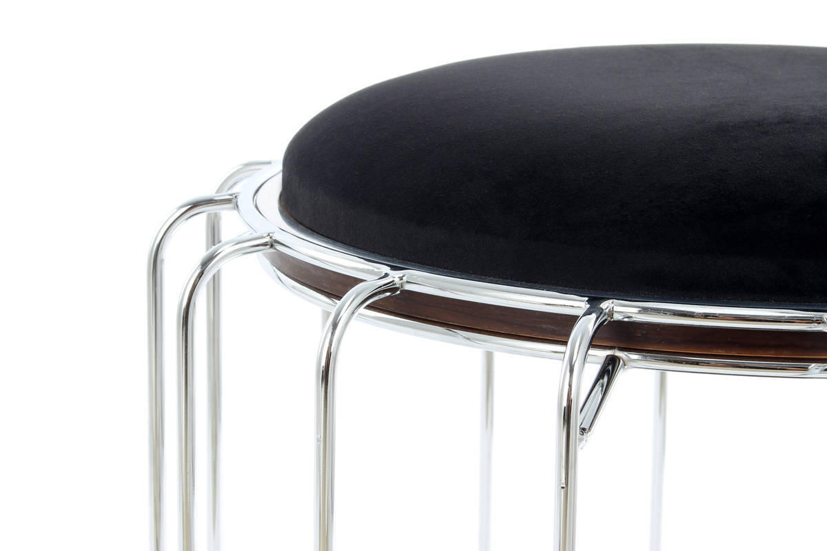 BEISTELLTISCH in Metall, Kunststoff, Glas, Textil, Holzwerkstoff 50/50/45 cm  - Silberfarben/Schwarz, Basics, Glas/Holzwerkstoff (50/50/45cm) - Kayoom