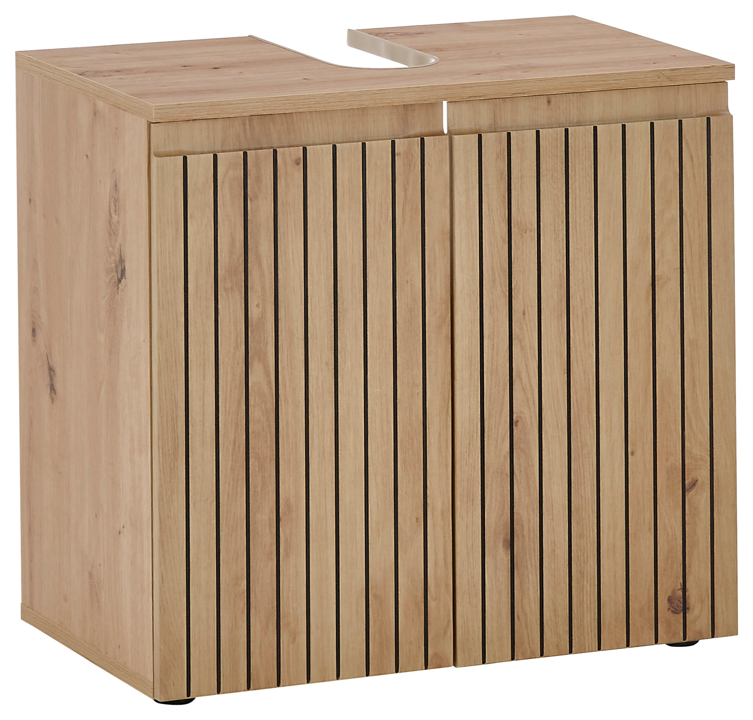 WASCHBECKENUNTERSCHRANK 60/57/36 cm  - Schwarz/Eiche Artisan, MODERN, Holzwerkstoff/Kunststoff (60/57/36cm) - MID.YOU