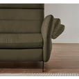 ECKSOFA in Echtleder Olivgrün  169/298 cm  - Schwarz/Olivgrün, Design, Leder/Metall (169/298cm) - Dieter Knoll