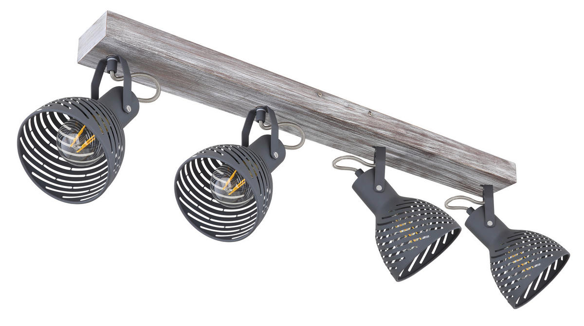 REFLEKTOR     80/12,5/25 cm          - modra/siva, Basics, kovina/les (80/12,5/25cm) - Globo