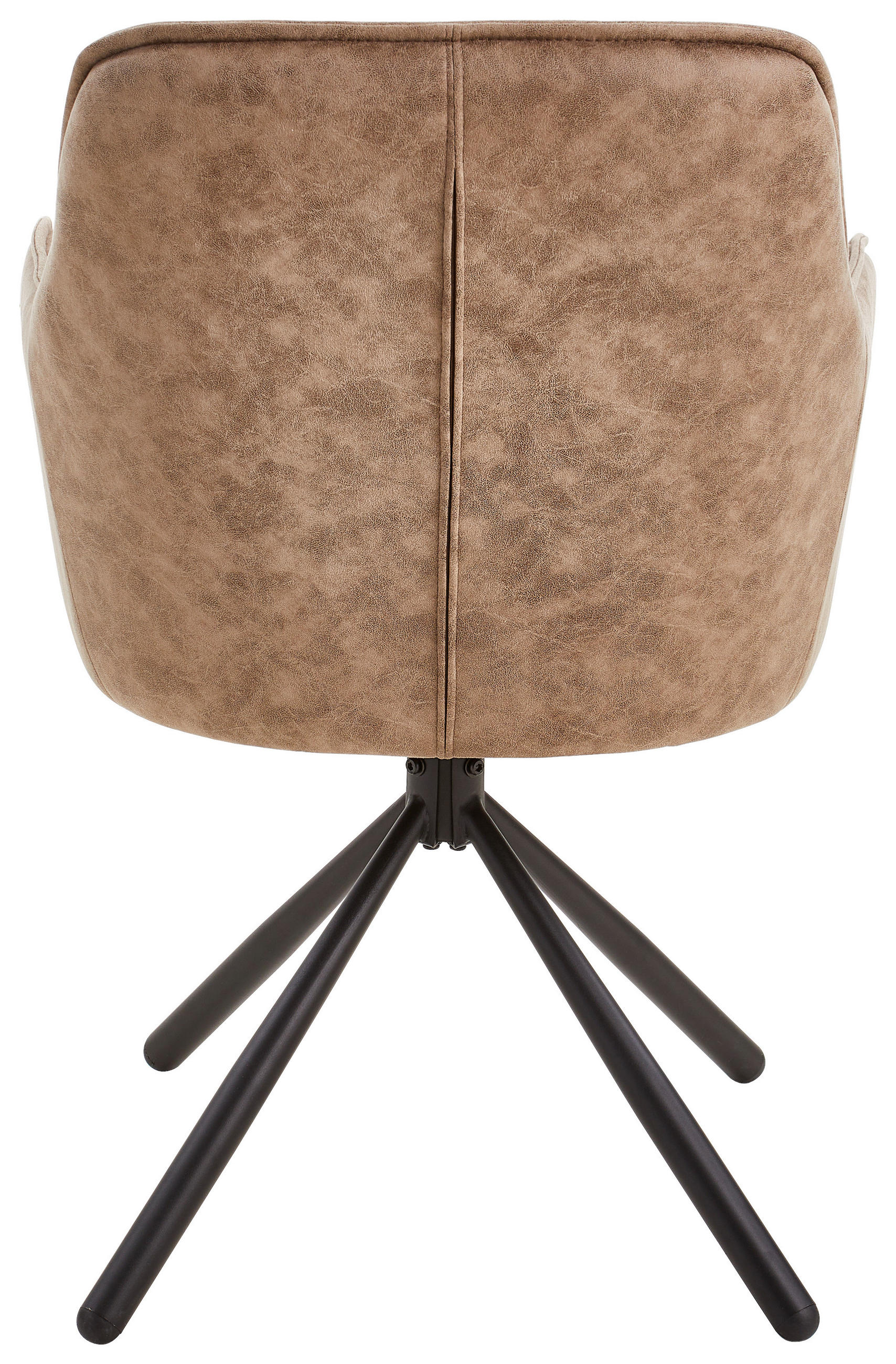 ARMLEHNSTUHL  in Eisen Mikrofaser  - Schwarz/Braun, Modern, Holz/Textil (61/91/59cm) - Livetastic