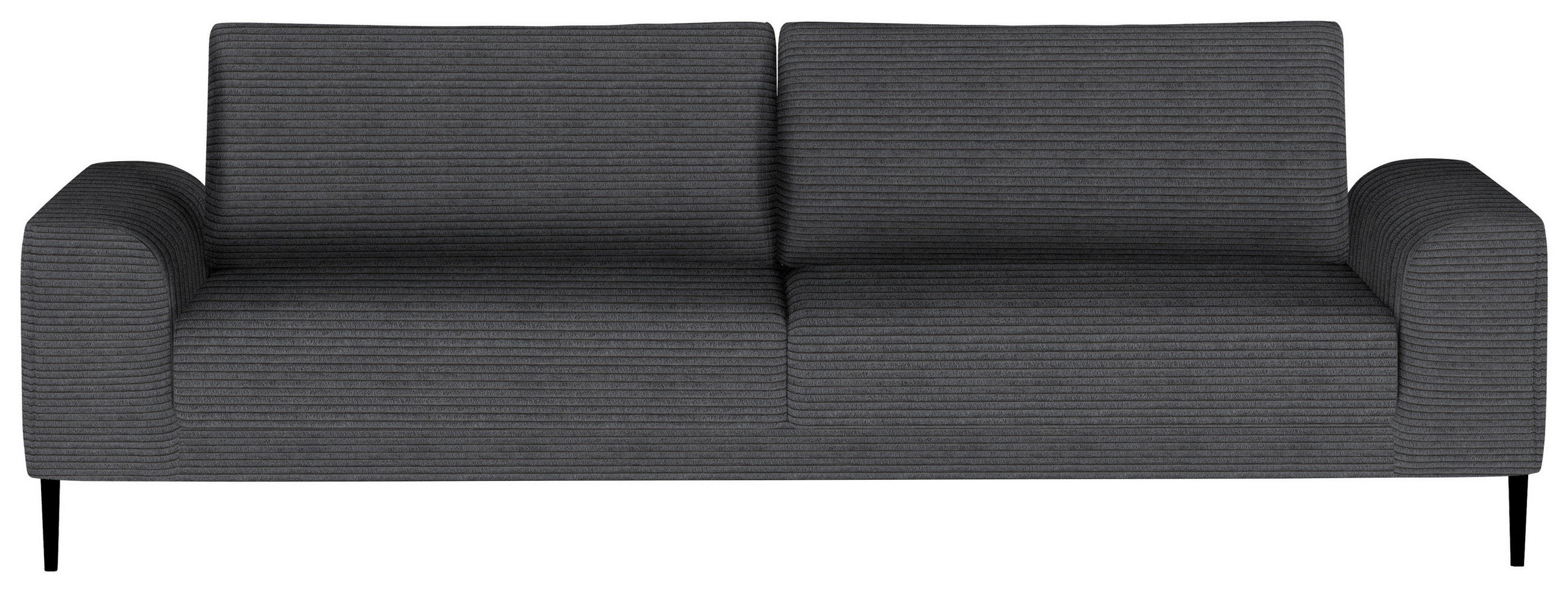 BÄDDSOFFA i manchester mörkgrå  - mörkgrå/svart, Design, metall/textil (250/89/105cm) - Livetastic