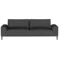 SCHLAFSOFA in Cord Dunkelgrau  - Dunkelgrau/Schwarz, Design, Textil/Metall (250/89/105cm) - Welnova