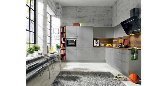 EINBAUKÜCHE   - Grau, Design, Holzwerkstoff - Novel