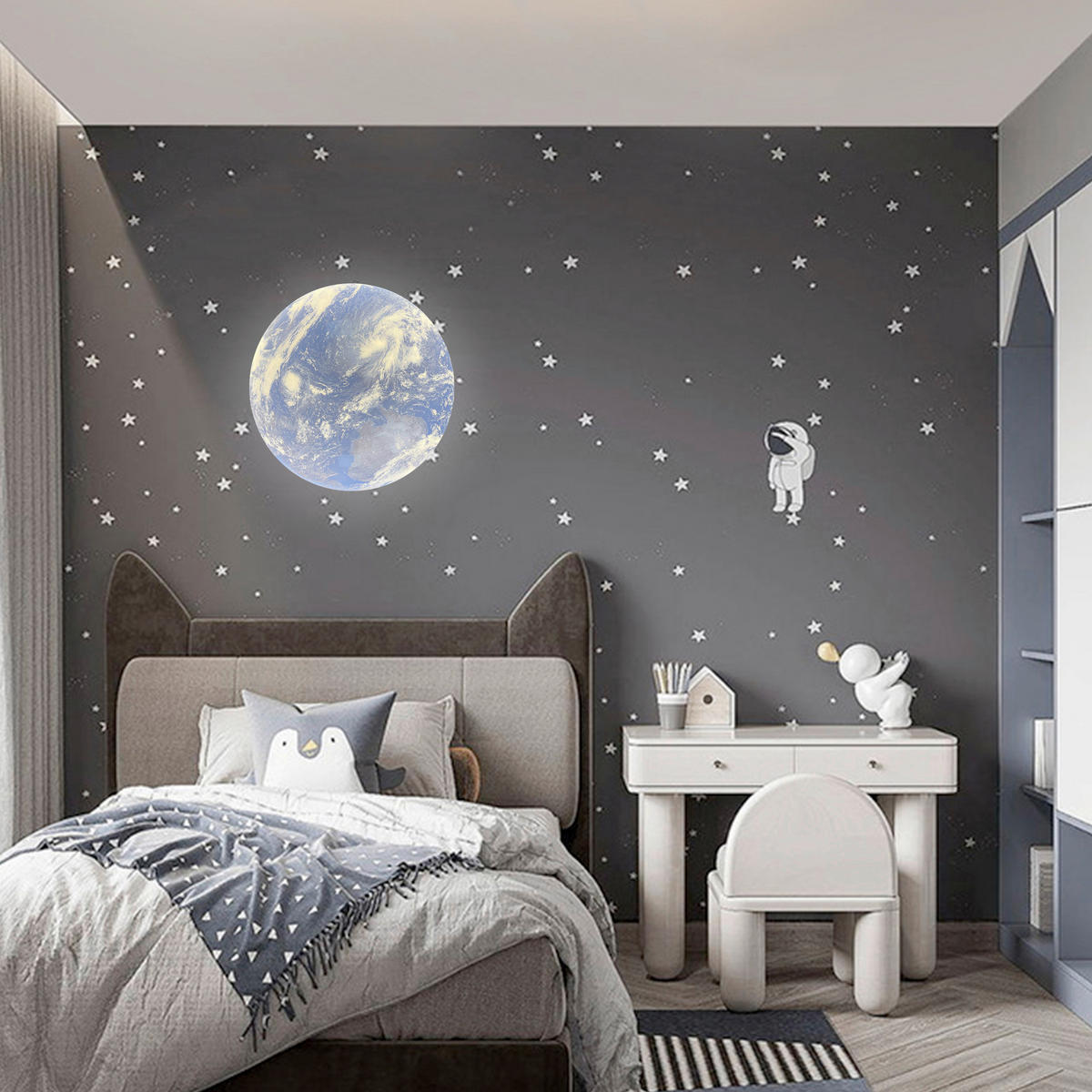 LED-DECKENLEUCHTE Tierra  8/33/33 cm  - Blau, Design, Kunststoff (8/33/33cm)
