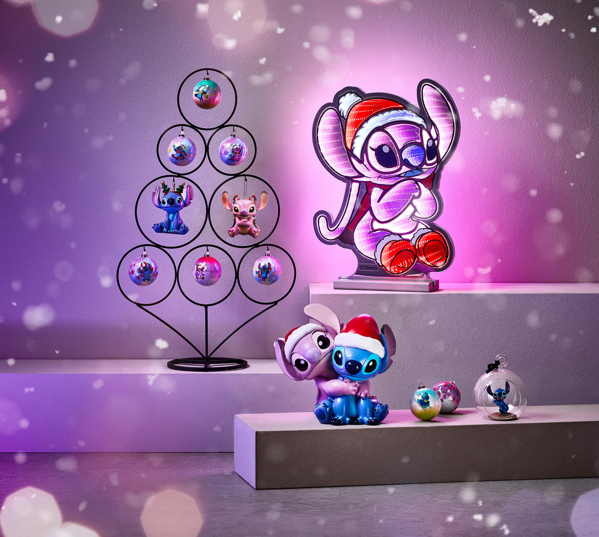 WEIHNACHTSFIGUR Stitch  - Multicolor, Basics, Kunststoff/Metall (40.1cm) - Disney