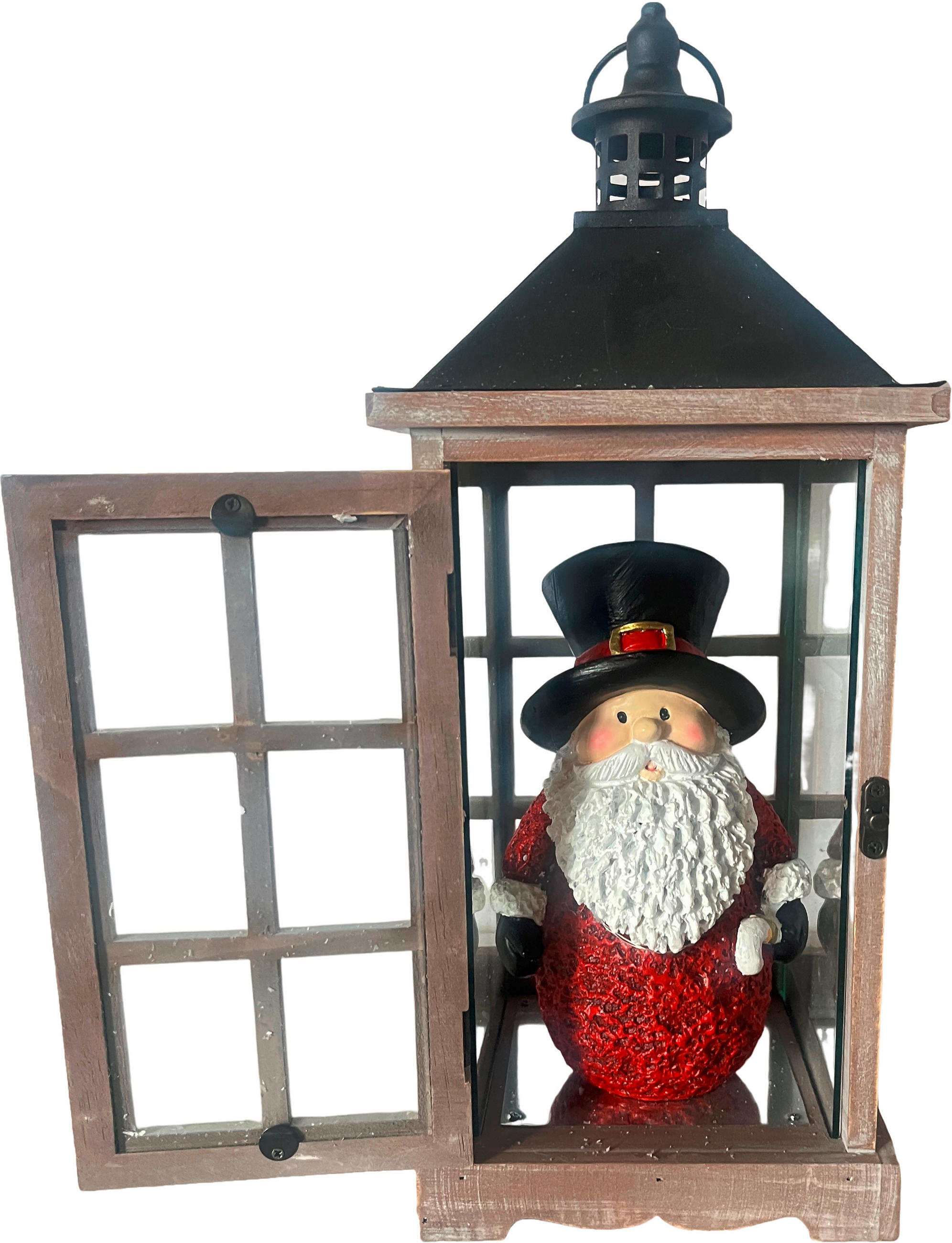 WEIHNACHTSFIGUR  - Rot/Schwarz, LIFESTYLE, Glas/Holz (17/41/17cm) - X-Mas