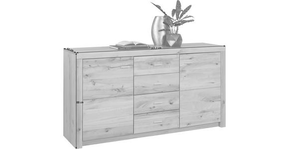 SIDEBOARD - Buchefarben/Alufarben, KONVENTIONELL, Holz/Kunststoff (163/88/44cm) - Cantus