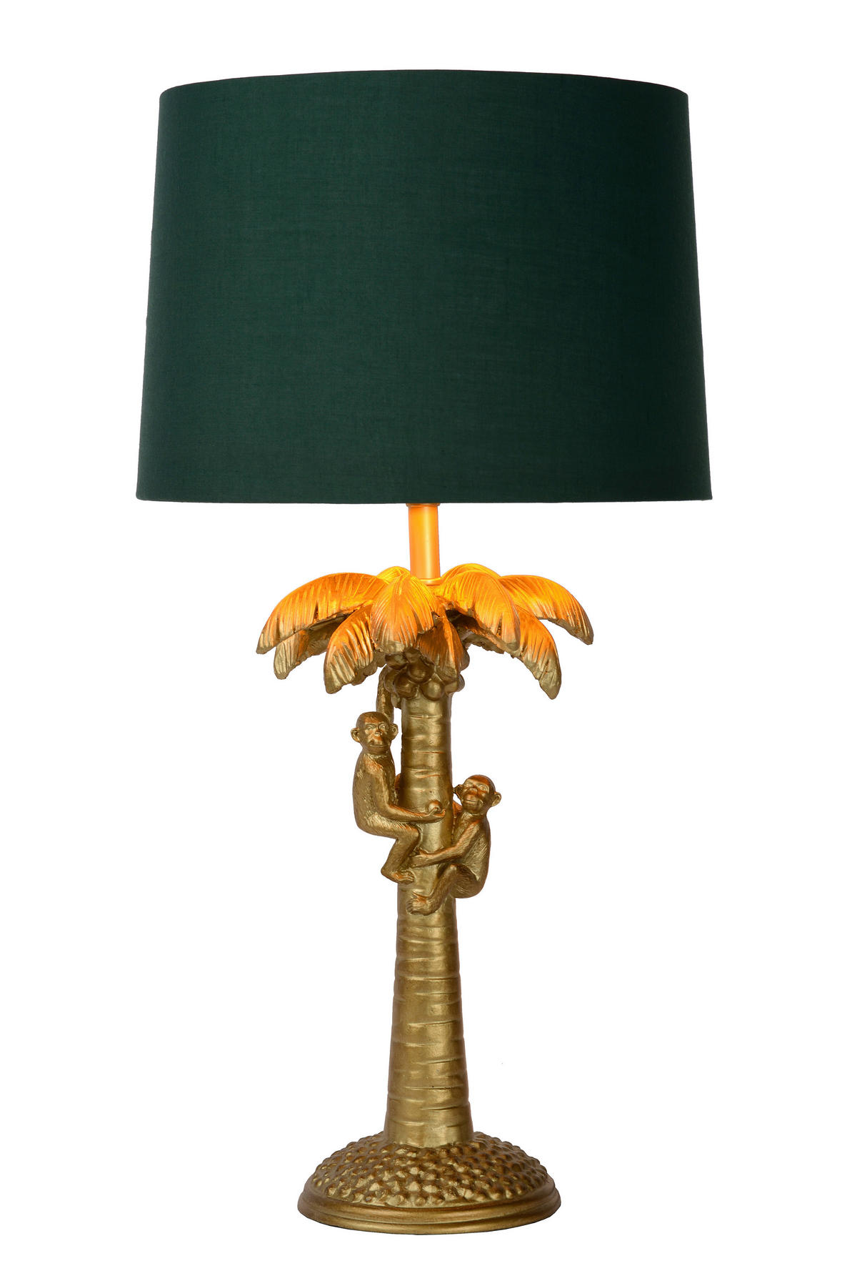 TISCHLEUCHTE - Goldfarben/Grün, Lifestyle, Kunststoff/Textil (30.5/30,5/57,5cm) - Lucide