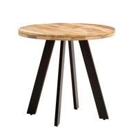 ESSTISCH in Holz 80/80/75 cm  - Schwarz/Braun, Design, Holz/Metall (80/80/75cm) - MID.YOU