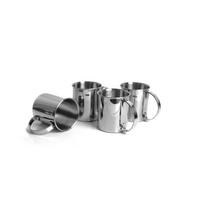 BECHERSET 4-teilig  - Silberfarben, Basics, Metall (16.2/11.4/11.3cm) - Echtwerk