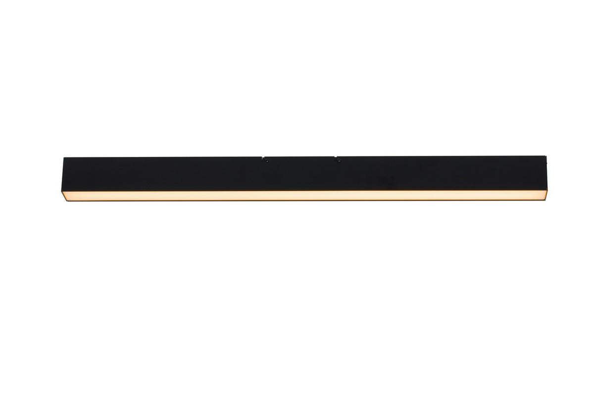 LED-DECKENLEUCHTE Rijeka 100/7,7/6 cm   - Schwarz, Design, Kunststoff/Metall (100/7,7/6cm) - Novel