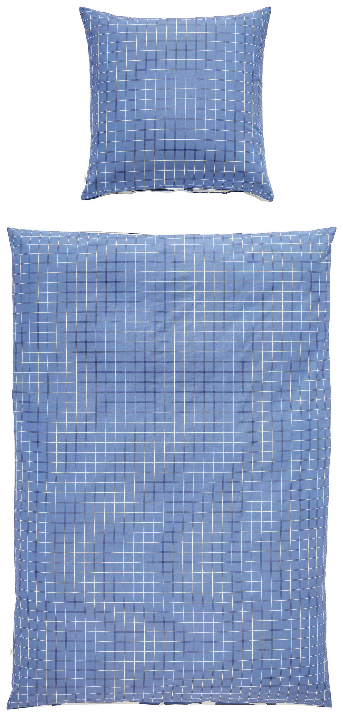WENDEBETTWÄSCHE E-Cosmo Renforcé 155/220 cm  - Blau/Creme, Basics, Textil (155/220cm) - Esprit