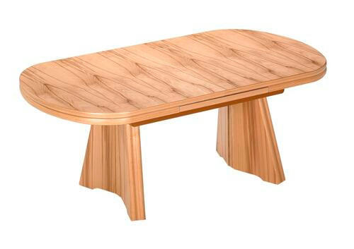 COUCHTISCH Kernbuche furniert 125-165,5/71/54-73 cm oval Buchefarben  - Buchefarben, KONVENTIONELL, Holz (125-165,5/71/54-73cm) - Venda
